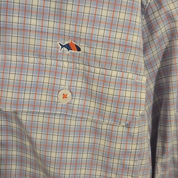 Mens long sleeve fish hippie button down shirt size medium - Picture 5 of 7